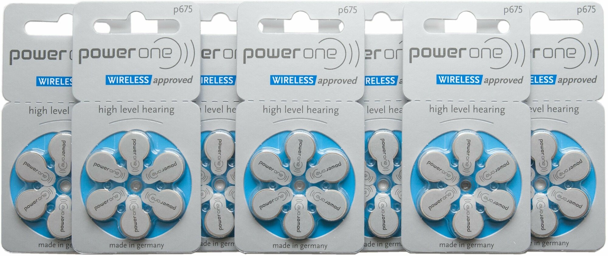 Батарейки для слухового аппарата Power One 675 (42 шт.)