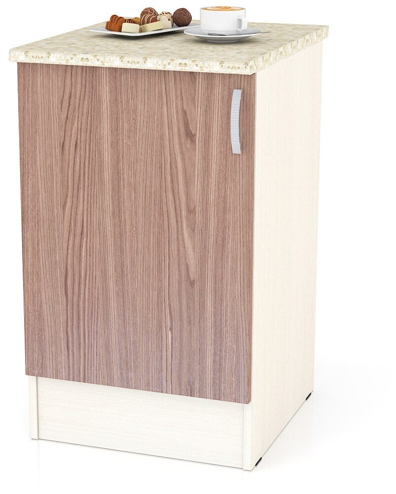 Кухонный стол-шкаф МД-ШН500 цвет дуб/ясень шимо тёмный