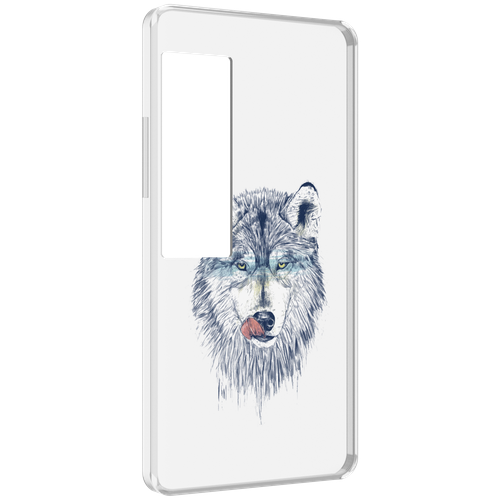 Чехол MyPads голодгый волк для Meizu Pro 7 Plus задняя-панель-накладка-бампер