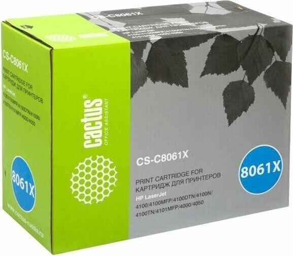 Картридж Cactus CS-C8061X, C8061X, черный / CS-C8061X