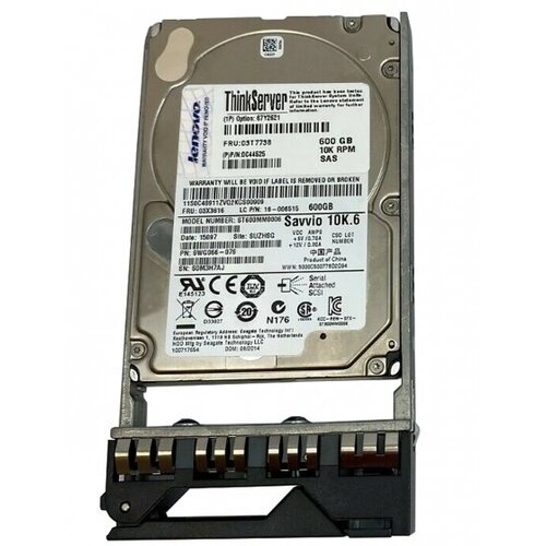 Жесткий диск Lenovo 0C44525 600Gb 10000 SAS 2,5