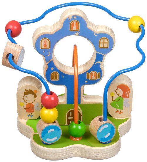 Развивающая игрушка Мир деревянных игрушек Волшебный цветок, оранжевый/голубой/бежевый