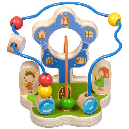 Развивающая игрушка Мир деревянных игрушек Волшебный цветок, оранжевый/голубой/бежевый
