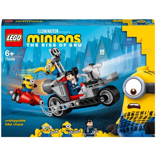 Конструктор LEGO Minions 75549 Невероятная погоня на мотоцикле, 136 дет. lego® super heroes 76047 погоня за черной пантерой