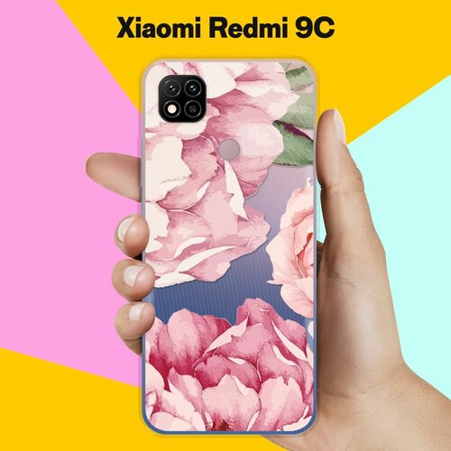 Силиконовый чехол Пионы на Xiaomi Redmi 9C силиконовый чехол на xiaomi redmi 5a пионы для сяоми редми 5а