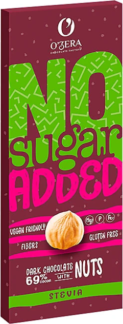 Горький шоколад OZera, No sugar added Dark&Nuts, без сахара 180 (2 шт по 90 гр) , Яшкино , КДВ - фотография № 5
