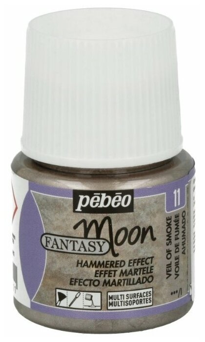 Краски и контуры по стеклу и керамике PEBEO Краска Fantasy Moon с фактурным эффектом 45 мл 167011 дымчатый