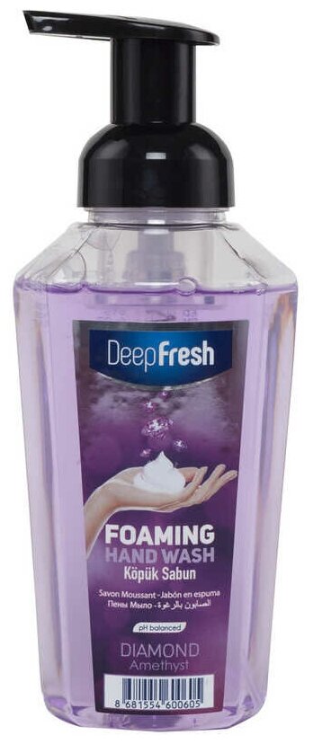 Жидкое пенное туалетное мыло Deep Fresh Аметист, пенка для рук 400мл.