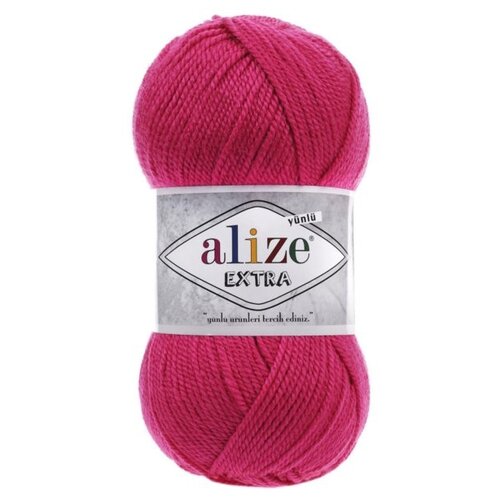 фото Пряжа alize extra, 10 % шерсть, 90 % акрил, 100 г, 220 м, 5 шт., 149 светлая фуксия