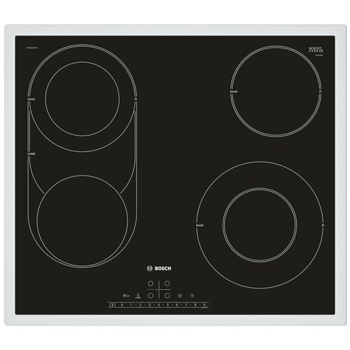 Электрическая варочная панель BOSCH PKM642FP1R с рамкой цвет панели черный цвет рамки белый 4951000₽
