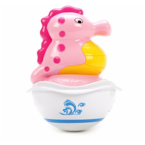 Неваляшка S+S Toys Бамбини Морской конек (100744255) 14.5 см розовый