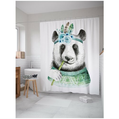 фото Штора для ванной joyarty крутышка панда 180х200 (sc-72756)
