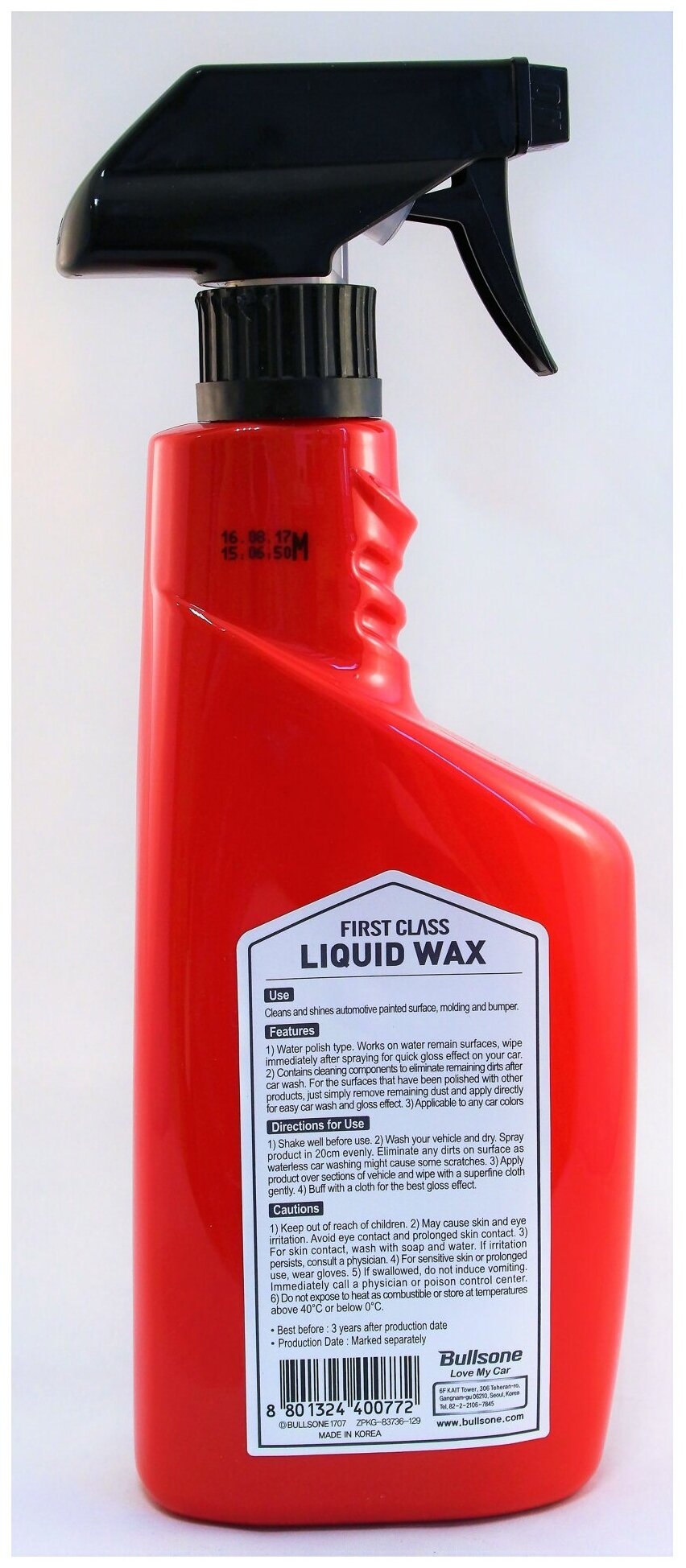 Воск для автомобиля Bullsone Liquid Wax