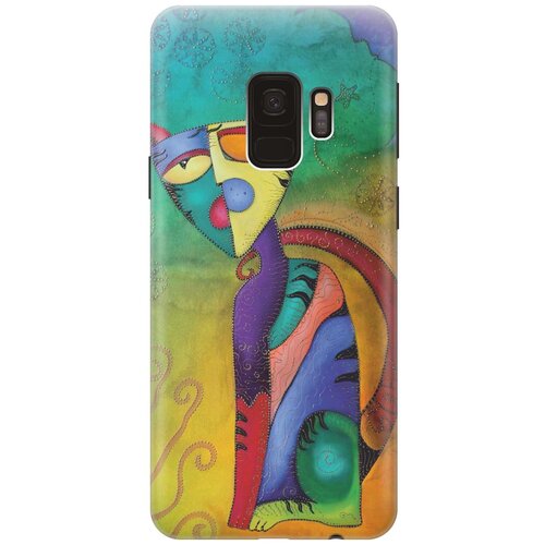 фото Re:paчехол - накладка artcolor для samsung galaxy s9 с принтом "разноцветный котик"