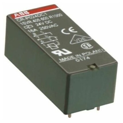 CR-P012DC2 Реле 2ПК 8А 12B DС ABB, 1SVR405601R4000