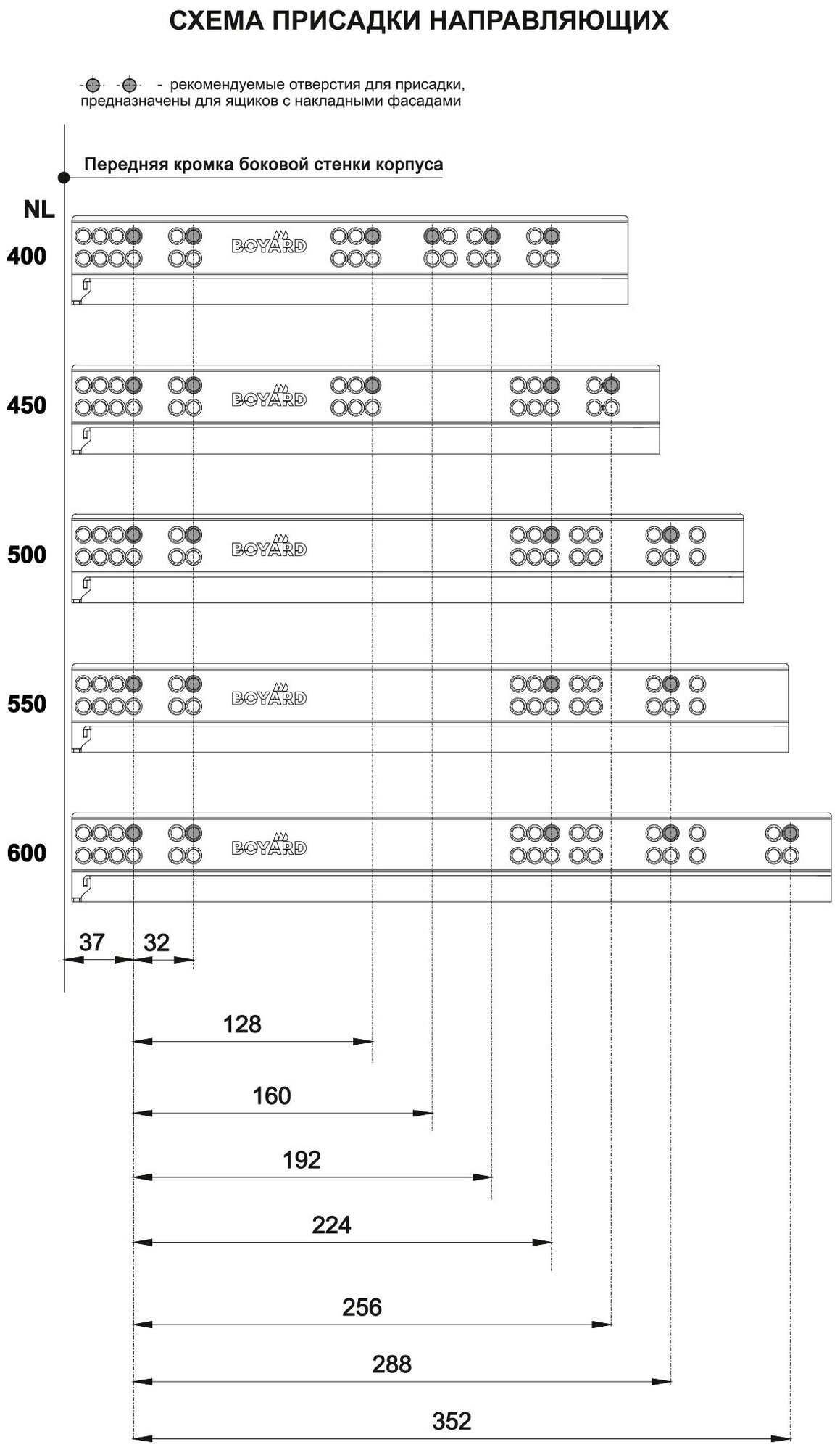 Направляющие шариковые DB8883Zn 450 мм, сталь, цвет серебряный - фотография № 7