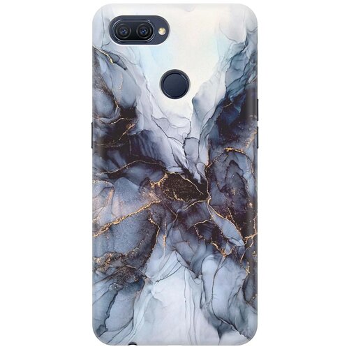фото Cиликоновый чехол на oppo a12 / a7 / a5s / оппо а12 / а7 / а5с с принтом "черно-белый мрамор" gosso