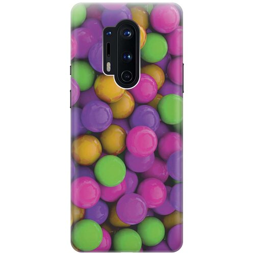 фото Cиликоновый чехол на oneplus 8 pro / ванплюс 8 про с принтом "разноцветные драже" gosso