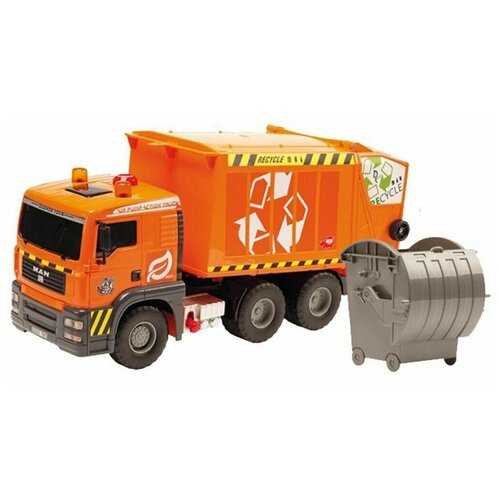 Машинка Dickie Toys Air Pump (3809000), 55 см, оранжевый мусоровоз dickie toys air pump 3809000 55 см оранжевый