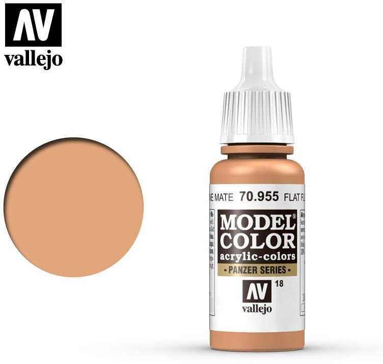 Краска Vallejo серии Model Color - Flat Flesh 70955, матовая (17 мл)