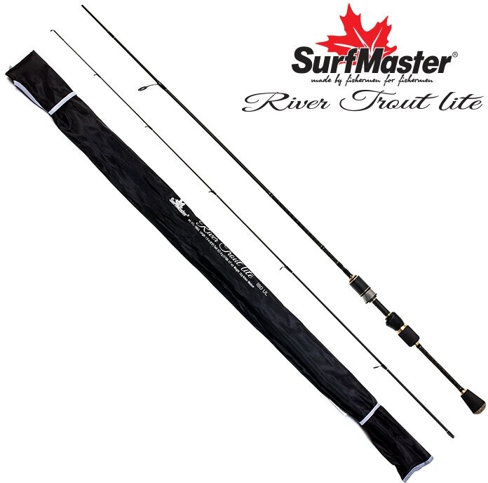 Спиннинг штекерный угольный 2 колена Surf Master River Trout Lite UL (0,2-4) 1,8 м