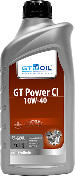 GT OIL Масло Моторное 10W40 Gt Oil 1Л Полусинтетика Gt Power Ci