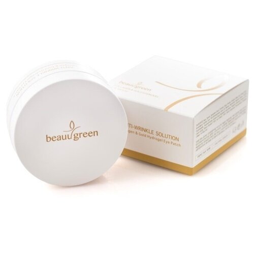 Патчи гидрогелевые омолаживающие с золотом и коллагеном, BeauuGreen Collagen Gold Hydrogel Eye Patch