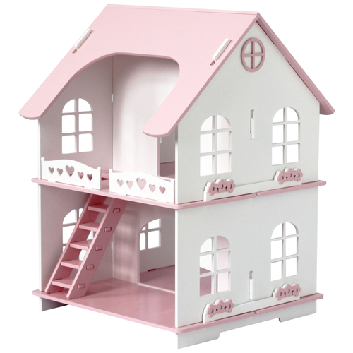 кукольный домик лолли с мебелью 10 предметов Кукольный домик лолли розовый