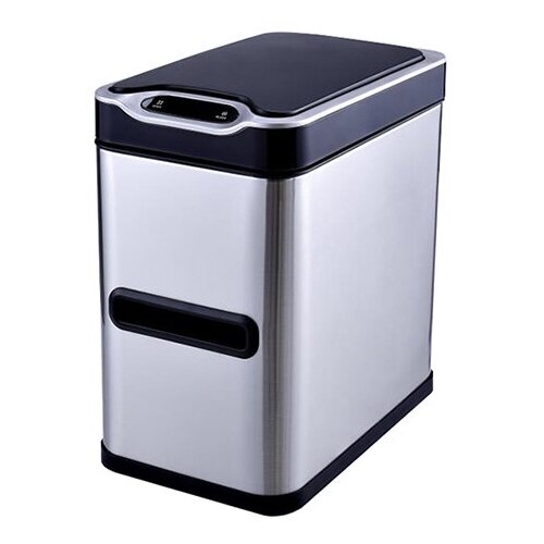 Ведро мусорное, сенсорное, внутр ведро, туалетная бумага, JAH-533, 7л (серебряный)