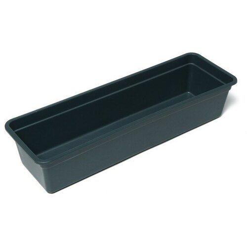 Ящик для рассады, 50 × 15 × 10 см, 5 л, чёрный, «Урожай-5», 2 штуки