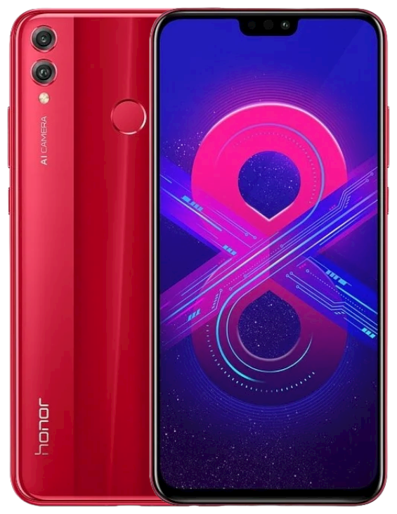 Смартфон HONOR 8X 4/64 ГБ RU, Dual nano SIM, красный
