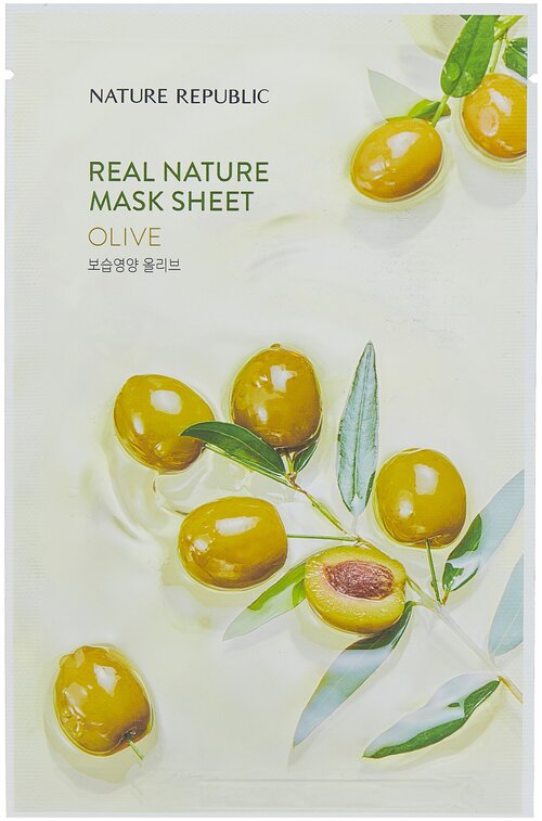 NATURE REPUBLIC тканевая маска c экстрактом оливы Real Nature Beauty, 23 мл