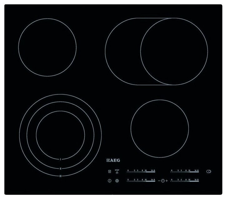Электрическая варочная панель AEG HK 654070 IB, черный