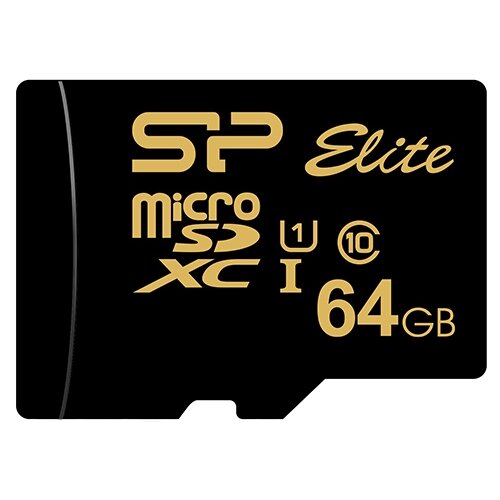 Карта памяти Silicon Power microSDXC 64 ГБ Class 10, UHS-I U1, R 85 МБ/с, 1 шт., черный флеш карта microsdxc silicon power 256gb sp256gbstxbv1v20sp elite adapter
