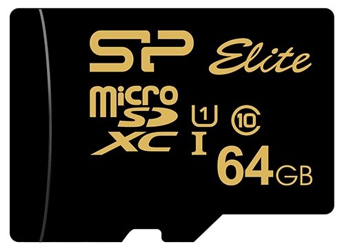 Micro SD 64GB Silicon Power Elite Gold microSDXC Class 10 UHS-I U1 85Mb/s (SD адаптер) SP064GBSTXBU1V1GSP