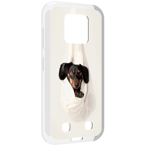 Чехол MyPads такса собака для Oukitel WP18 задняя-панель-накладка-бампер чехол mypads собака с книжками для oukitel wp18 задняя панель накладка бампер