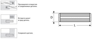 ЗУБР 8 x 40 мм, шканты мебельные буковые, 14 шт (4-308016-08-40)