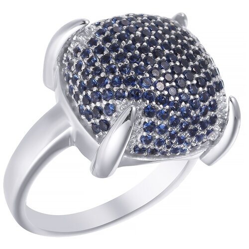фото Jv серебряное кольцо с кубическим цирконием dm2103r_001_wg, размер 17.75