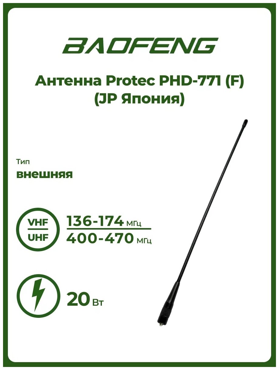 Антенна Protec PHD-771, черный