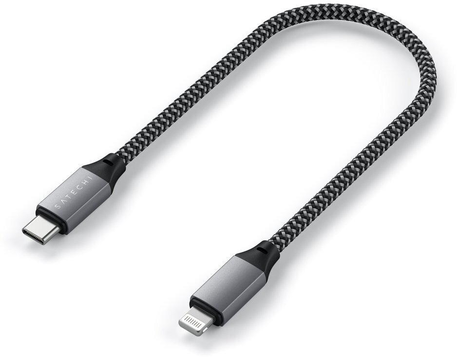 Satechi USB-C to Lightning MFI Cable space grey кабель usb type-c to lightning 0.25м