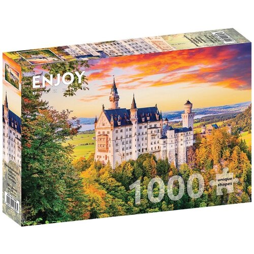 Пазл Enjoy 1000 деталей: Замок Нойшванштайн осенью, Германия пазл eurographics 1000 деталей нойшванштайн осенью пано