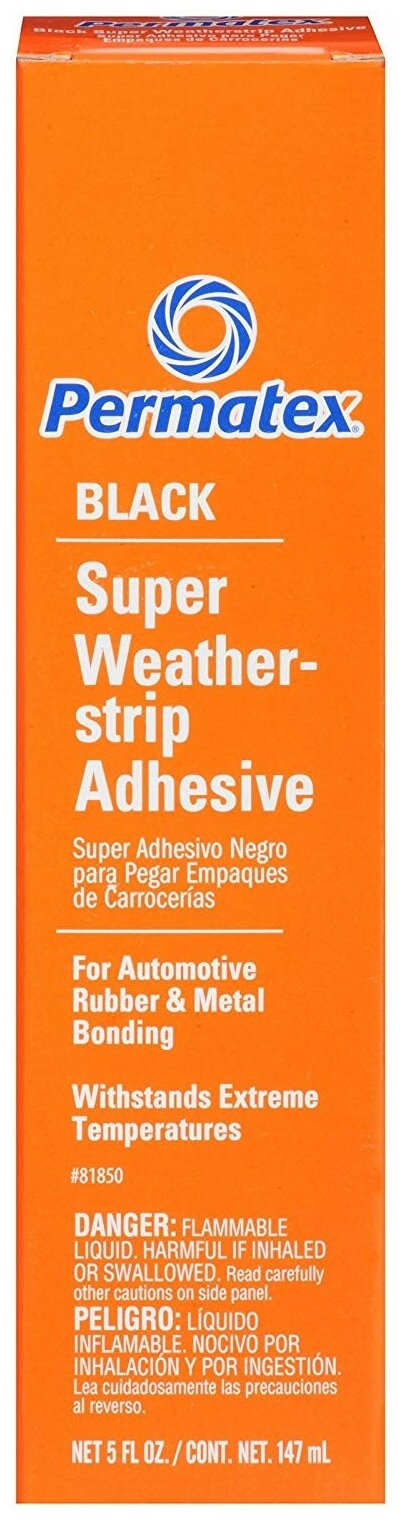 Универсальный клей для ремонта автомобиля PERMATEX Black Super Weatherstrip Adhesive 81850 0147 кг