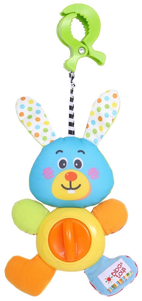 Подвесная игрушка Biba Toys Кролик (TT680), оранжевый/желтый/голубой