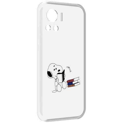 Чехол MyPads собака-с-книжками для Motorola Edge 30 Ultra задняя-панель-накладка-бампер