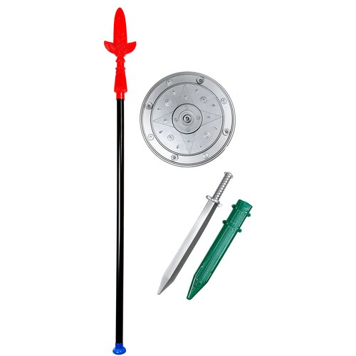 Игрушка Набор оружия Строим вместе счастливое детство Гладиатор (5165), серебристый/черный/красный игрушка набор оружия строим вместе счастливое детство спартанец 5258 30 см серый зеленый