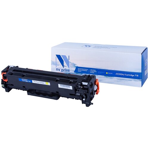 Картридж NVPrint CC532A/Cartridge 718 для HP Color LJ CM2320MFP/CP2025/Canon i-SENSYS MF-8330/8350, жёлтый, 2.8 К картридж sakura cc532a crg718y для hp canon желтый 2800 к lj cm2320fximfp lj cm2320nmfp lj cm2320nfmfp lj cp2025 lj cp2025n lj cp2025dn lj cp2025x