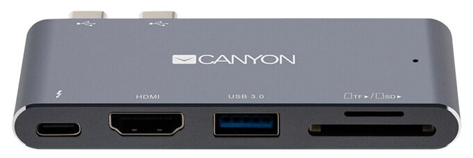 USB Hub Canyon DS-5 5 портов (Thunderbolt 3, USB 3.0, HDMI, SD, TF)