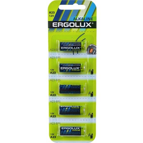 Батарейка Ergolux Alkaline LR23A, в упаковке: 5 шт.