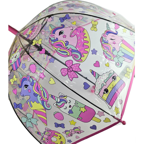 Зонт-трость GALAXY OF UMBRELLAS, розовый зонт трость galaxy прозрачный полуавтомат складной женский арт с 504 белый