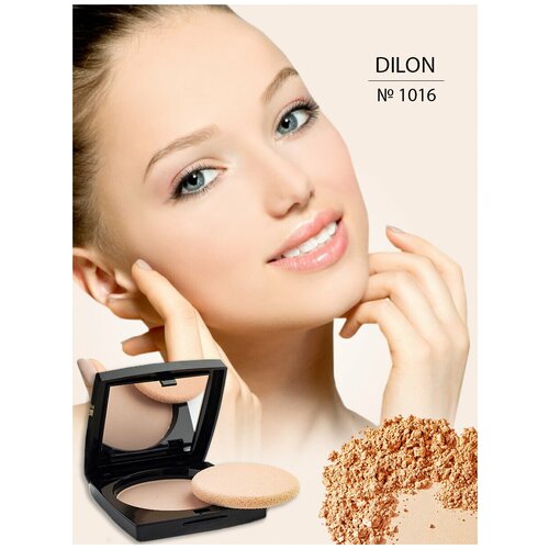 Dilon Пудра компактная Silk Touch, матирующая, шелковистая тон 1016